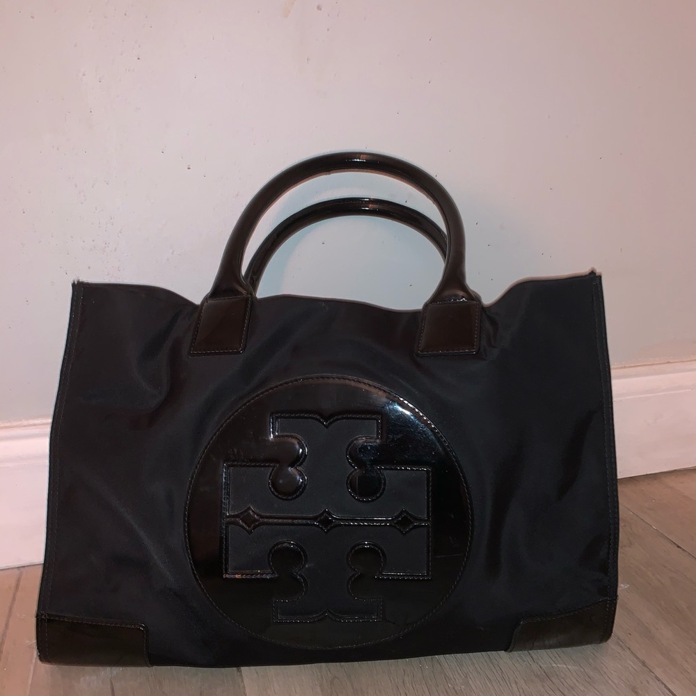 Authentic Tory Burch Black Nylon Tote